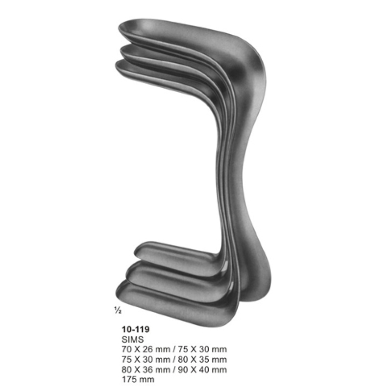 9-4-1.jpg Vaginal Specula- Sets, upper and lowe blades - Image 1